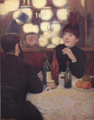 Federico zandomeneghi At the Cafe de la Nouvelle Athenes